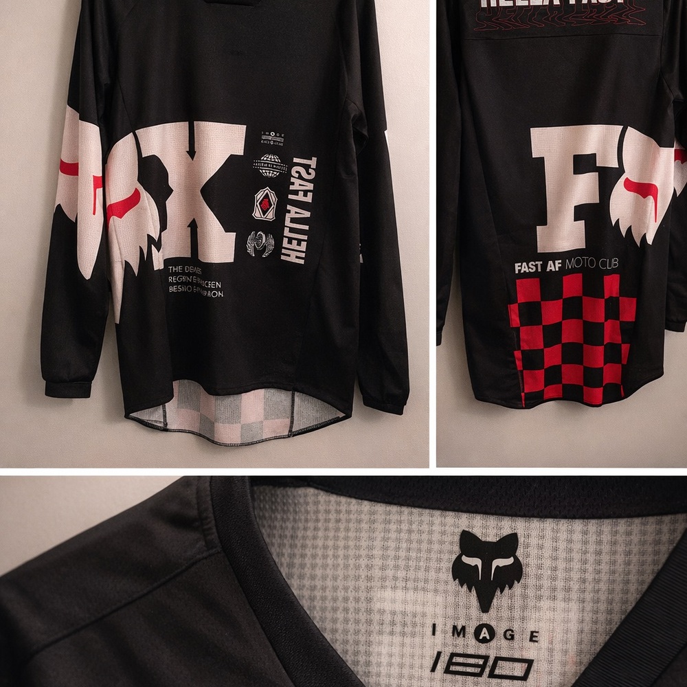 Fox Racing Black, pink Red Jersey